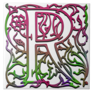 R Monogram "Besque Garden" keramiskt plattor Kakelplatta