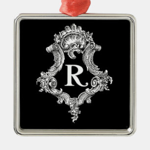 R Monogram initial Julgransprydnad Metall
