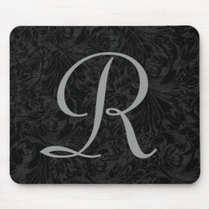 R: Monogram R Elegant Mousepad - första Brev Musmatta