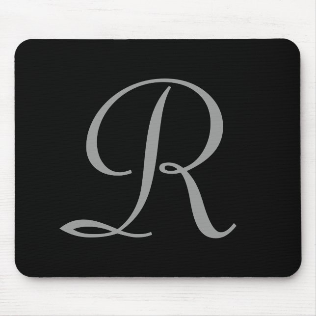 R: Monogram R Elegant Mousepad - första Brev Musmatta (Framsidan)