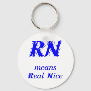 R.N. elak Real Nice (blått) Nyckelring