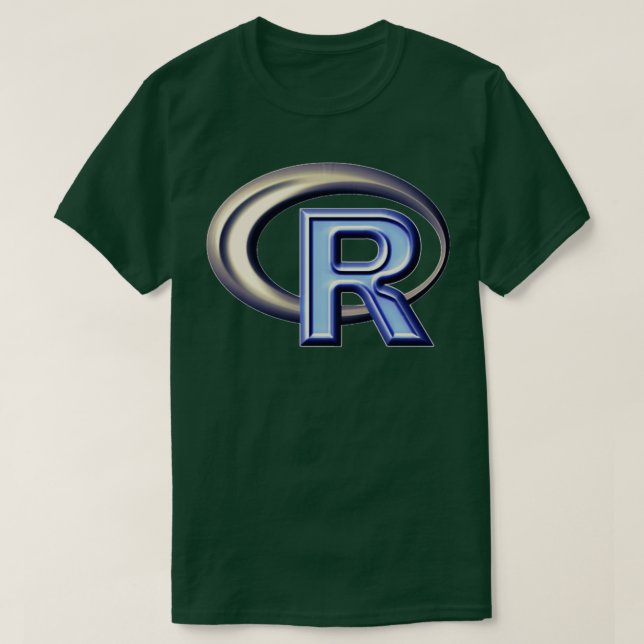 R programmeringsspråk R-logotyp T Shirt (Design framsida)