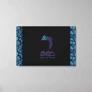 R Resh Hebrew Brev Bat mitzvah Sign-In Board Canvastryck