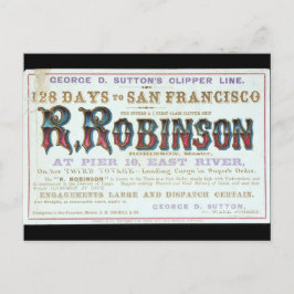 R Robinson Clipper frakt 1863 Vykort