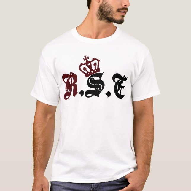 R.S.E [skrivakonst, utför mästerverk] T-shirt (Framsida)