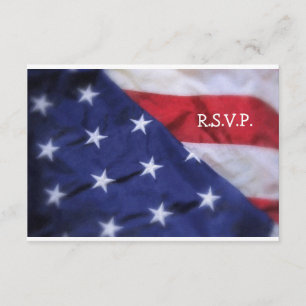 R.S.V.P. Card-American Flagga OSA Kort