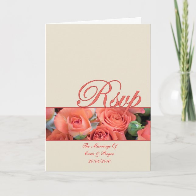 R.S.V.P, RSVP, Bröllakskort med R Inbjudan (Framsida)