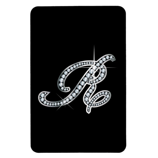 R-skript "Diamond Bling" Magnet (Vertikal)