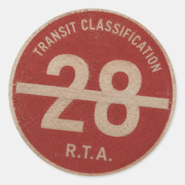 R.T.A. Klass 28 Transitåtkomst Begränsad Runt Klistermärke