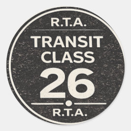 R.T.A. Transit Klass 26 Infrastruktur Klistermärke