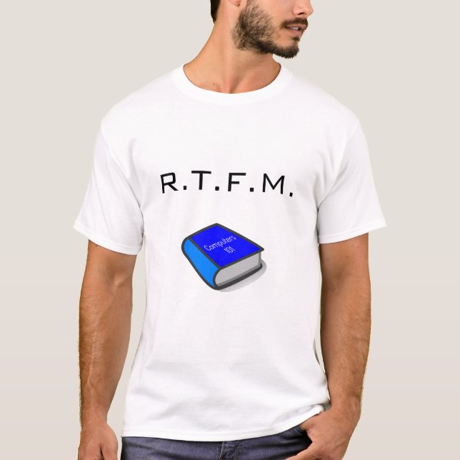 R.T.F.M. T-skirt med Bok-bild T Shirt (Framsida)