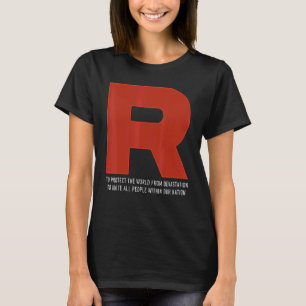 R Team Rocket Costume med motto Go Poke Video Gam T Shirt