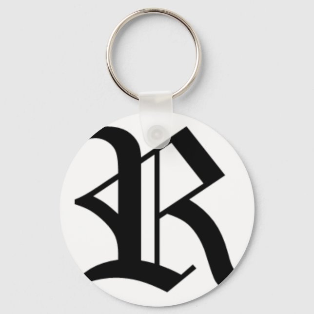 R-text Gamla engelska Nyckelring (Framsida)