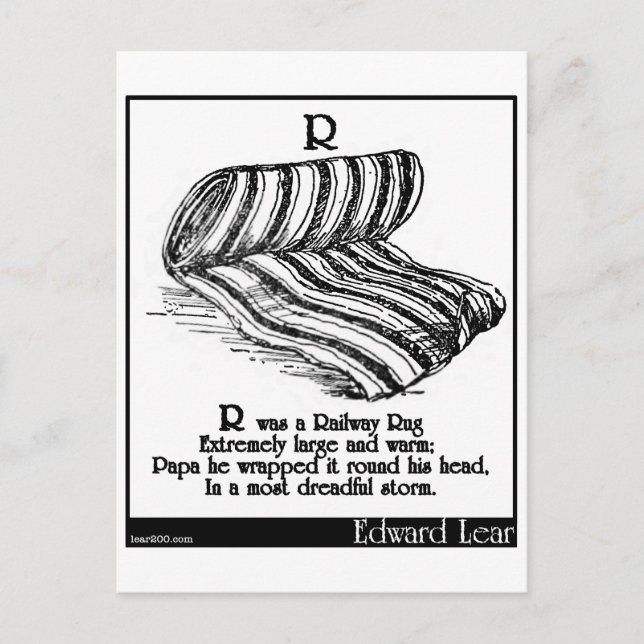 R var en järnväg Matta Vykort (Framsida)