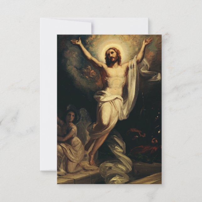 R.W. Ekman’s Resurrection of Christ Holy Card Tack Kort (Framsida)