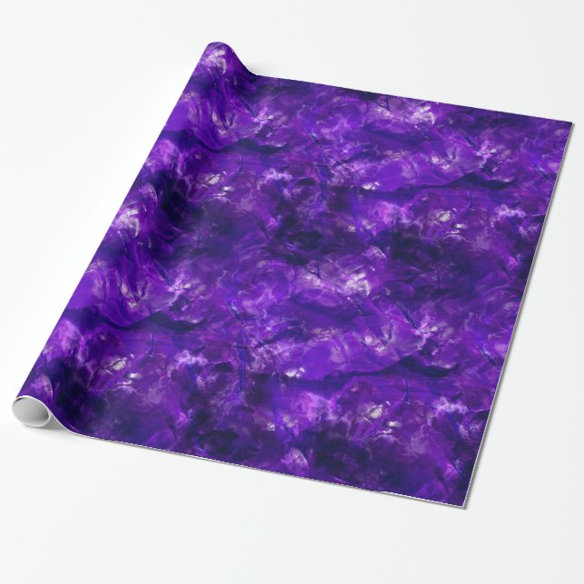 Rå Amethyst Presentpapper (Utrullad)