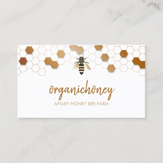 Rå Bihavsim Bi Apiary Bikupa Visitkort (Framsida)