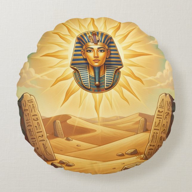 Ra – Egyptian Sun God´2 Rund Kudde (Framsidan)