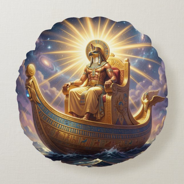 Ra – Egyptian Sun God´5 Rund Kudde (Framsidan)