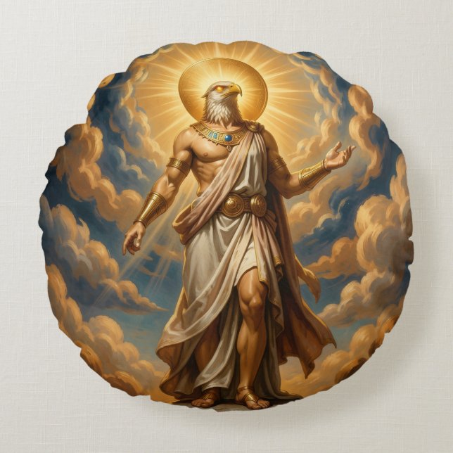 Ra – Egyptian Sun God Rund Kudde (Framsidan)
