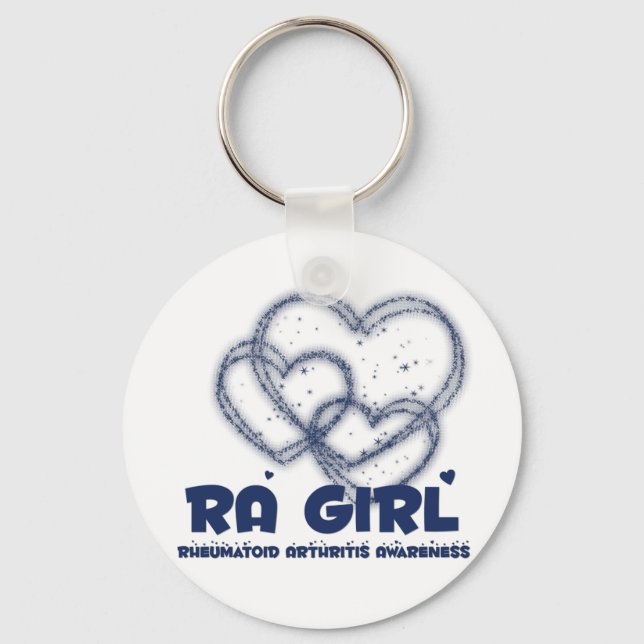 RA Girl Heart Design: reumatoid artrit: Nyckelring (Framsida)