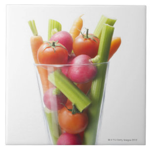 Rå grönsakskaka kakelplatta