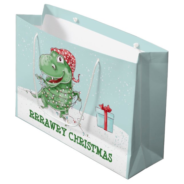 Rå Jul Dinosaur Julfirande (Framsidan Vinklad)