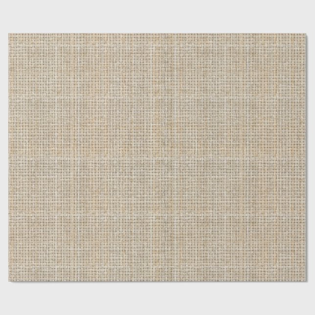 Rå Linneväv Havre Japandi Minimalistisk Presentpapper (Platt)