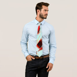 Rå ljuscyan och starkt rött slips