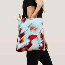 Rå ljuscyan och starkt rött tygkasse