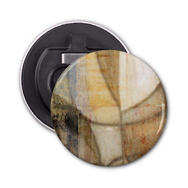 Rå målning av texturerad jordton flasköppnare (Framsidan)