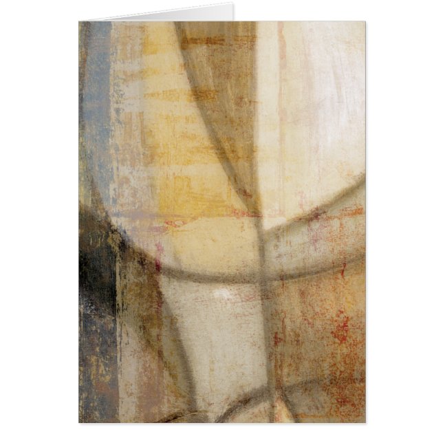 Rå målning av texturerad jordton hälsningskort (Framsidan)