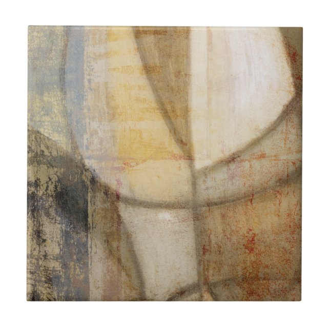 Rå målning av texturerad jordton kakelplatta (Framsidan)