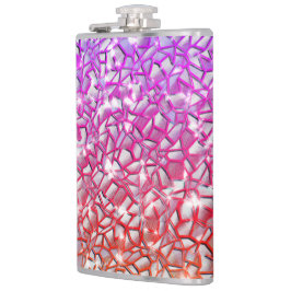 Rå mosaik orange till rött och lilac samt gnistra fickplunta