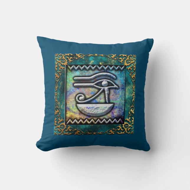 Ra öga egyptisk gammal konst kudde (Framsida)