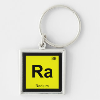 Ra - Radium kemi Periodiska systemet Symbol Fyrkantig Silverfärgad Nyckelring