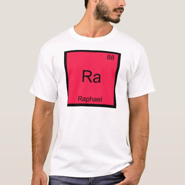 Ra - Raphael Rolig T-shirt med kemiskt elementsymb (Framsida)