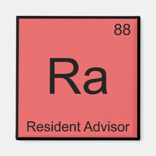 Ra - Resident Advisor Chemistry Inslag Symbol Tee Magnet