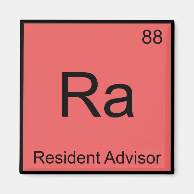 Ra - Resident Advisor Chemistry Inslag Symbol Tee Magnet (Framsidan)