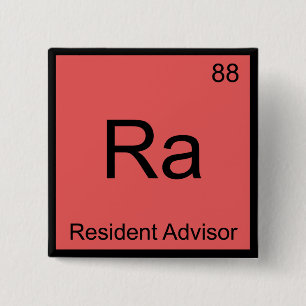 Ra - Resident Advisor Kemiskt Elemente Symbol T-sh Knapp