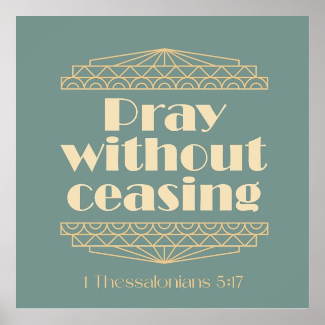 Rå utan stall 1 Thessaloniki 5:17 Poster (Framsidan)