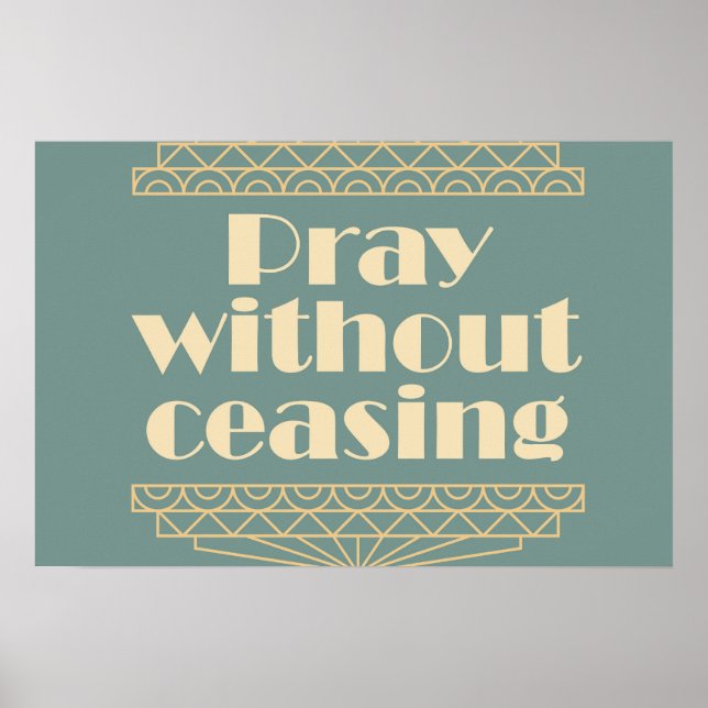 Rå utan stall 1 Thessaloniki 5:17 Poster (Framsidan)