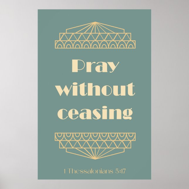 Rå utan stall 1 Thessaloniki 5:17 Poster (Framsidan)