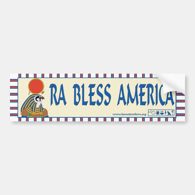 Ra Välsigna Amerika dekal (Framsidan)