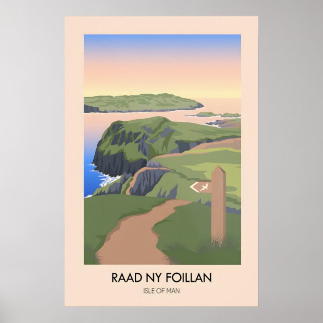 Raad ny Foillan vandringsled Resa Affisch (Framsidan)
