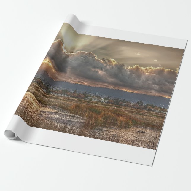 Råar vid solnedgång presentpapper (Utrullad)
