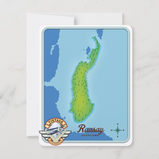 Raasay Scotland karta (Framsida)