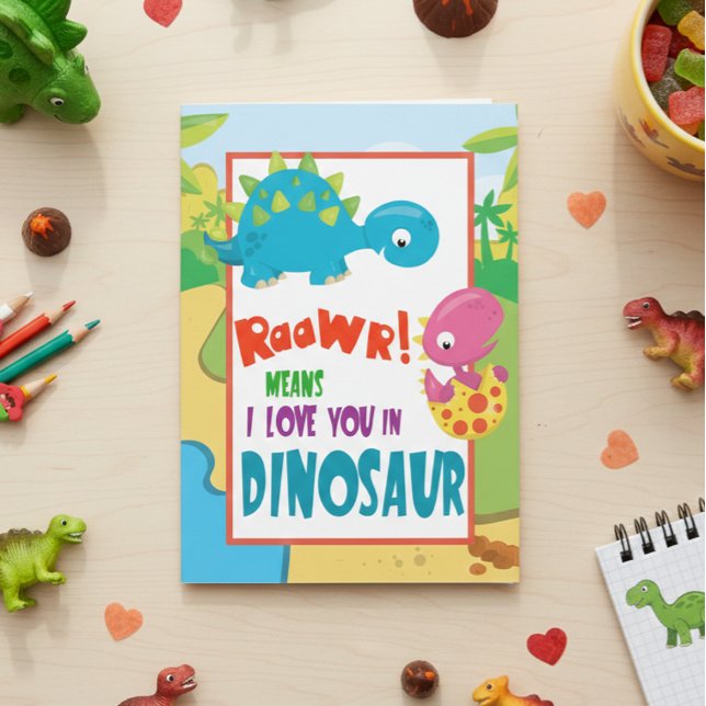 Raawr Några älskar dig Dionsaur Pappas dag barn Kort (Skapare uppladdad)