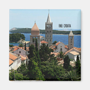 Rab, Kroatiens landskapsfoto Magnet