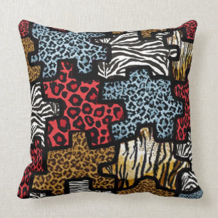 RAB Rockabilly Animal Print Puzzle Kudde